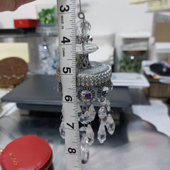 Clear Beads Chandelier Ornament Beautiful Xmas Christmas Decor Happy Tree - Picture 4 of 6